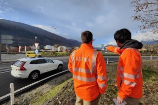 L'OFROU, en lien avec l'Etat du Valais et la Ville de Sion, réalise différents travaux proche de l'Hôpital du Valais, afin de fluidifier et désengorger le trafic routier.